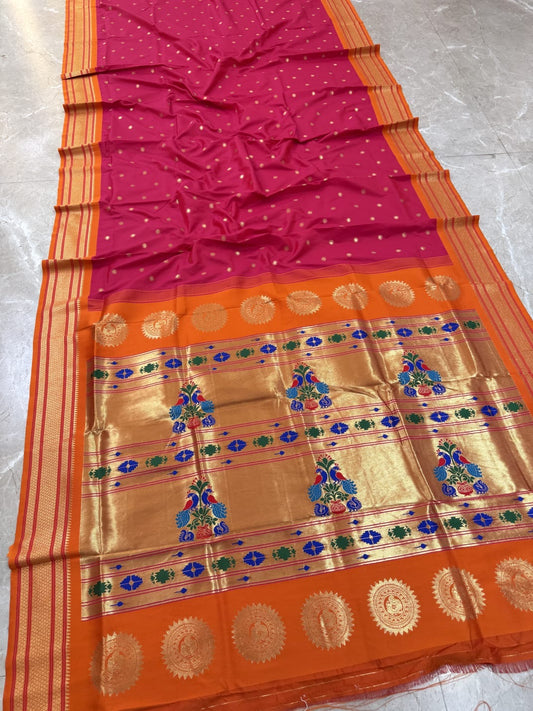 Sakshi Maharani Paithani Saree - Soft Silk, Zari Maharani Pallu