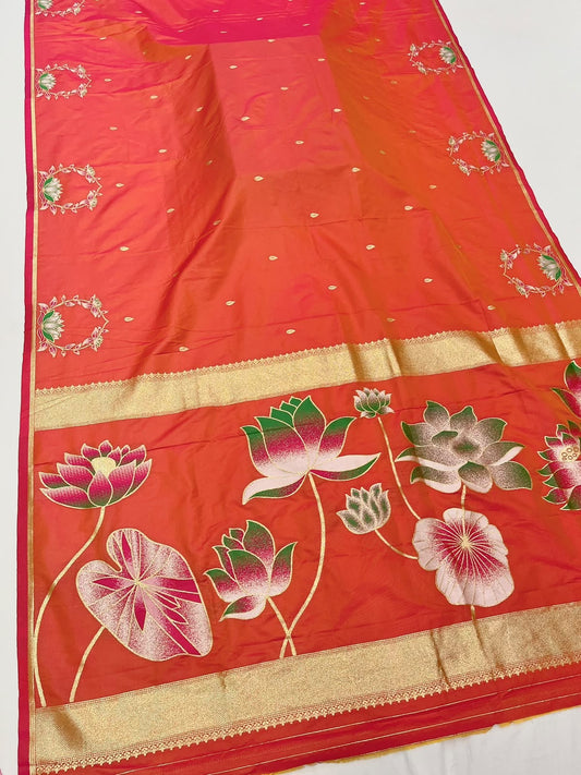Rajkamal Premium Allover Butties Paithani Saree with Designer Blouse