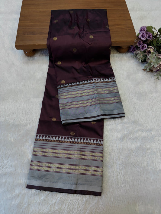 Narayan Peth Paithani Saree - Pure Soft Silk, All-Over Buttis