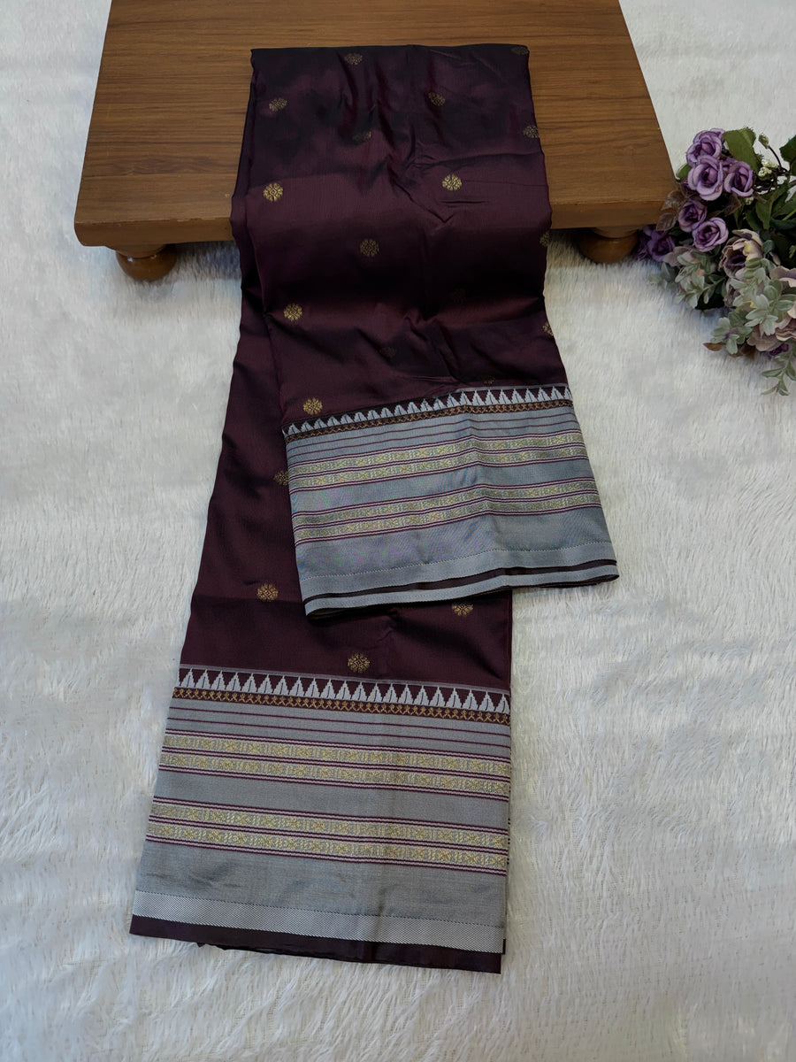 Narayan Peth Paithani Saree - Pure Soft Silk, All-Over Buttis