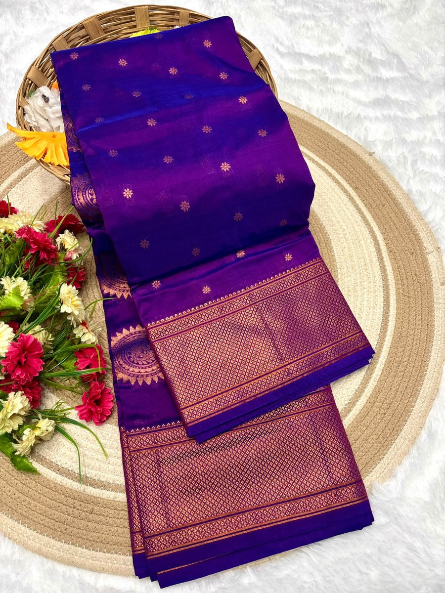 Astha Kalanjali Paithani Saree – Premium Tana Silk, All-Over Kalanjali Butta