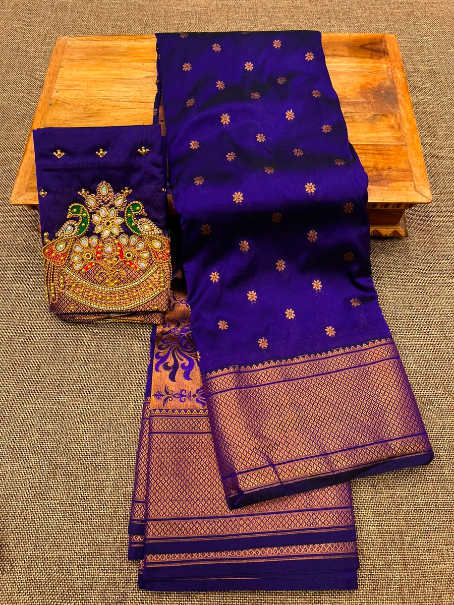 Mayur Kalanjali Paithani Saree – Tana Soft Silk, Traditional Border, Heavy Work Blouse