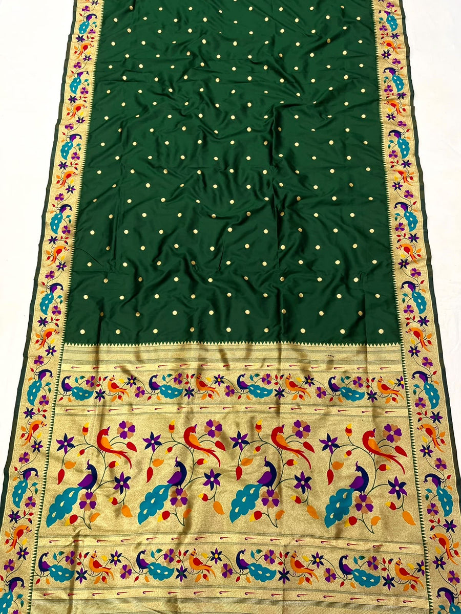 Sneha Brocade Paithani Saree - All-Over Butties, Brocade Blouse
