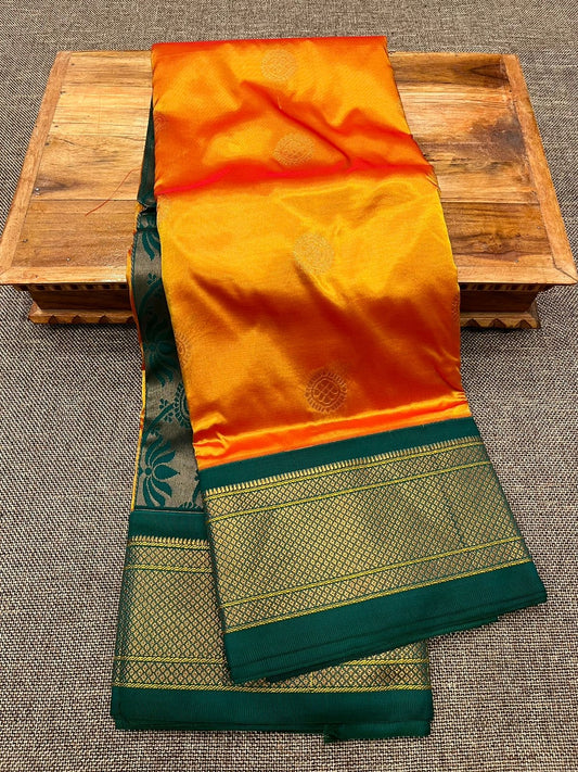 Jyoti Kadiyal Paithani Saree – Tana Soft Silk, Shoulder Butti, Contrast Blouse