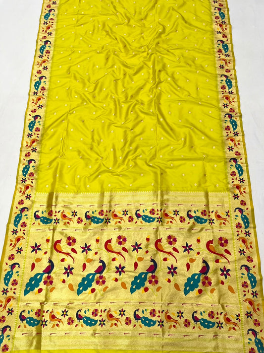 Sneha Brocade Paithani Saree - All-Over Butties, Brocade Blouse