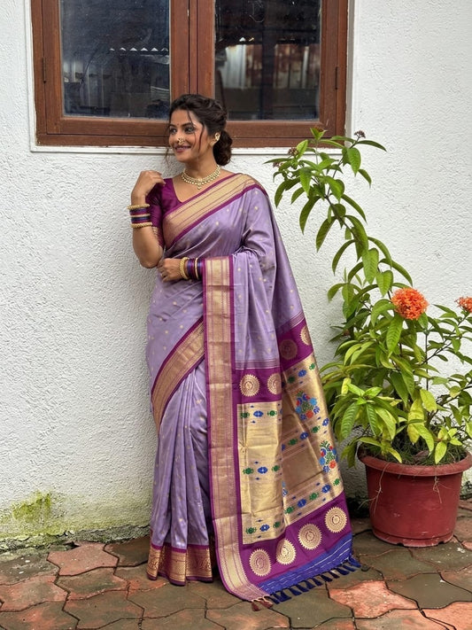 Sakshi Maharani Paithani Saree - Soft Silk, Zari Maharani Pallu